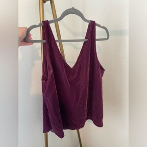 Ann Taylor Loft NWT Purple Velvet Tank Top size XL